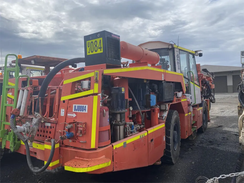 An orange underground machinery